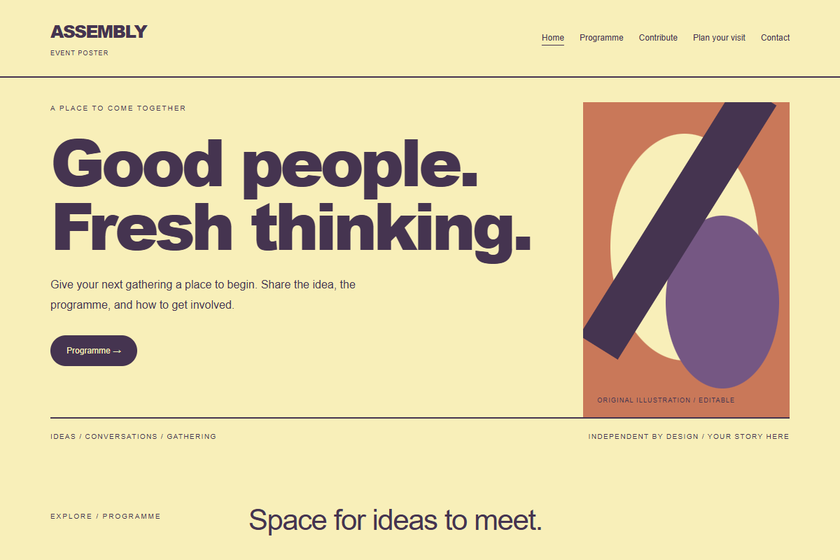 Assembly website design preview