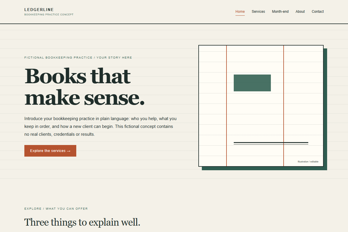 Ledgerline website design preview