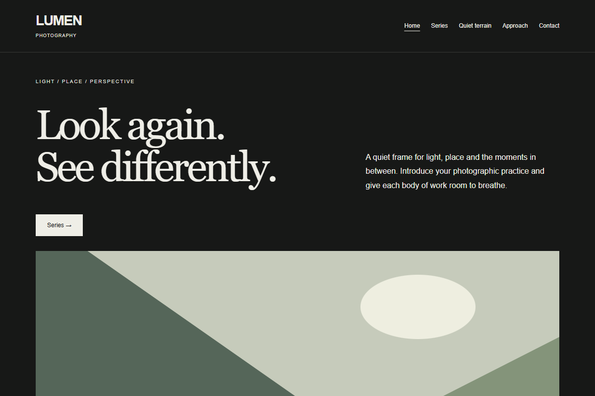 Lumen website design preview