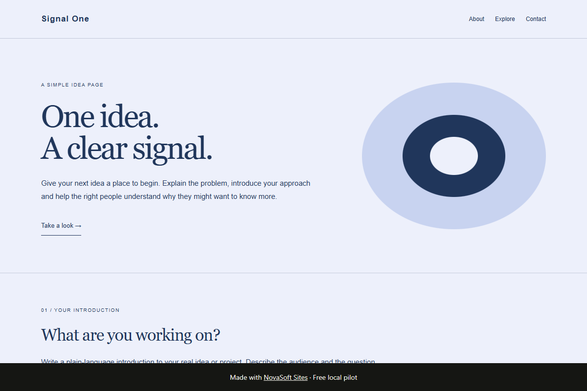 Signal One website design preview
