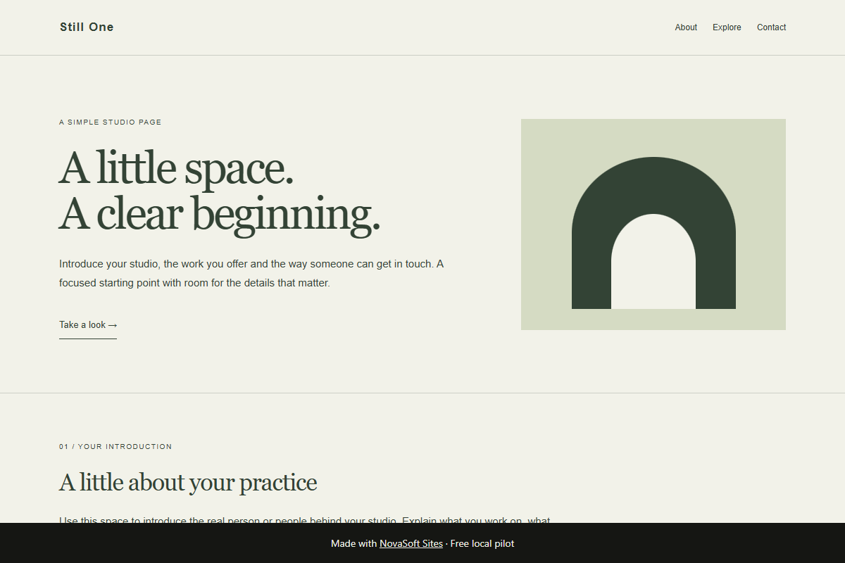 Still One website design preview