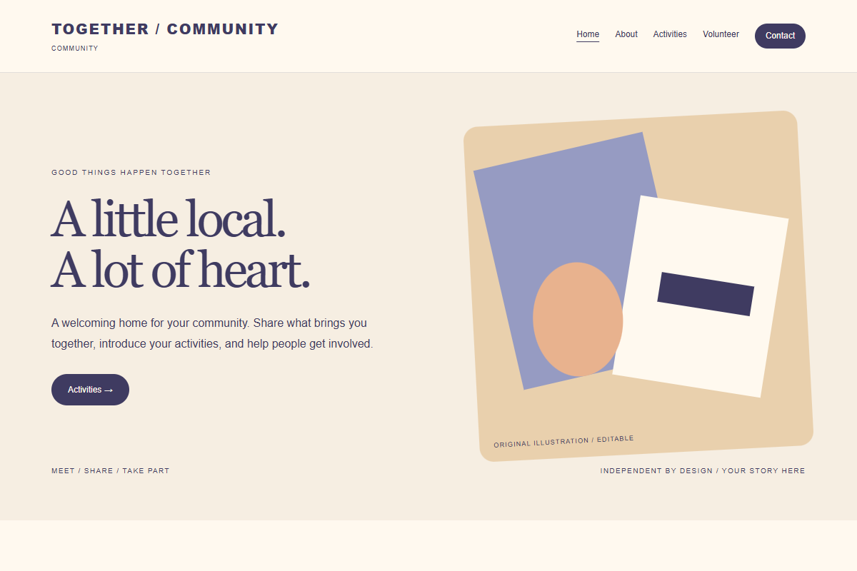 Together website design preview